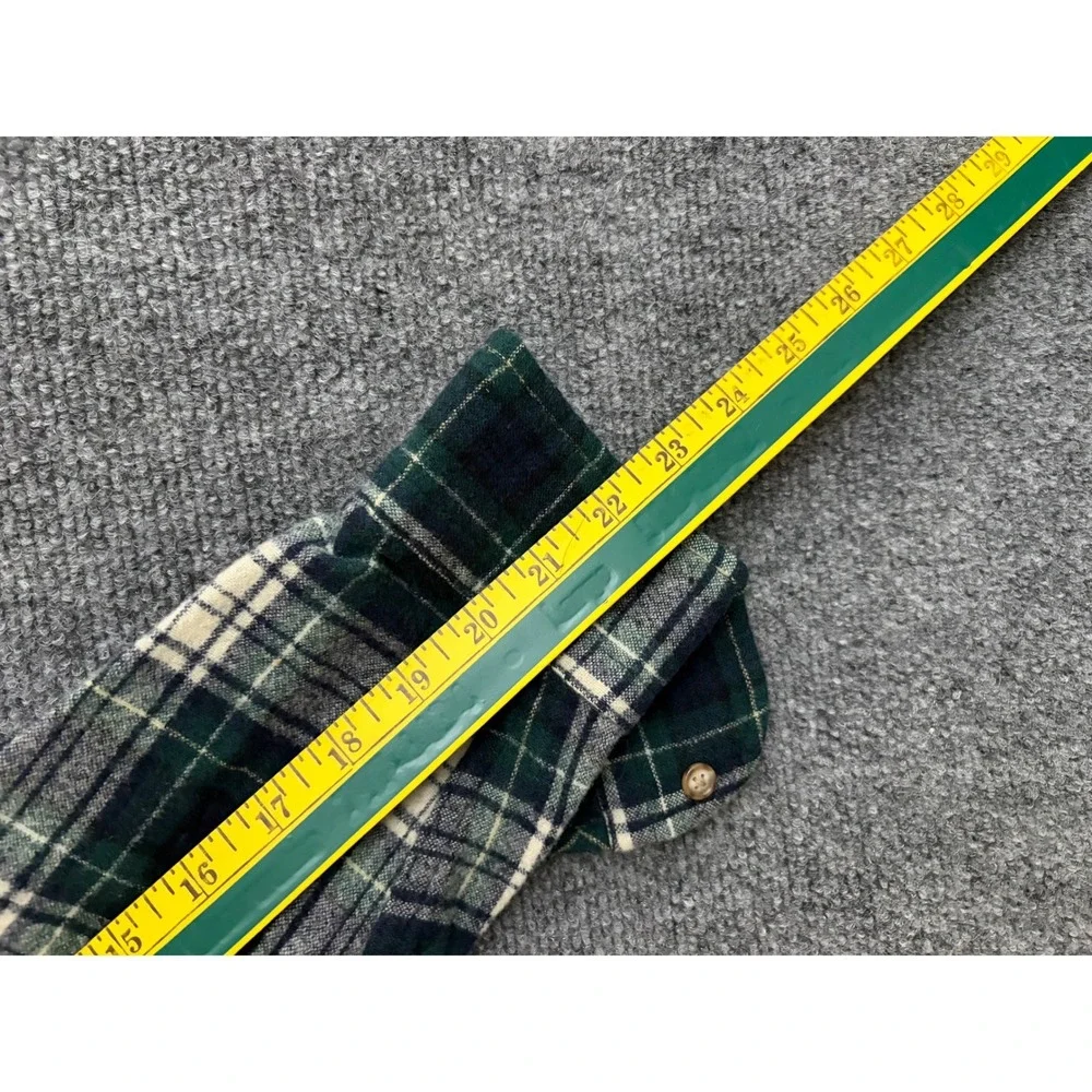 Pendleton Heritage Highlander Wool Flannel Shirt Green Plaid Campbell Tartan L
